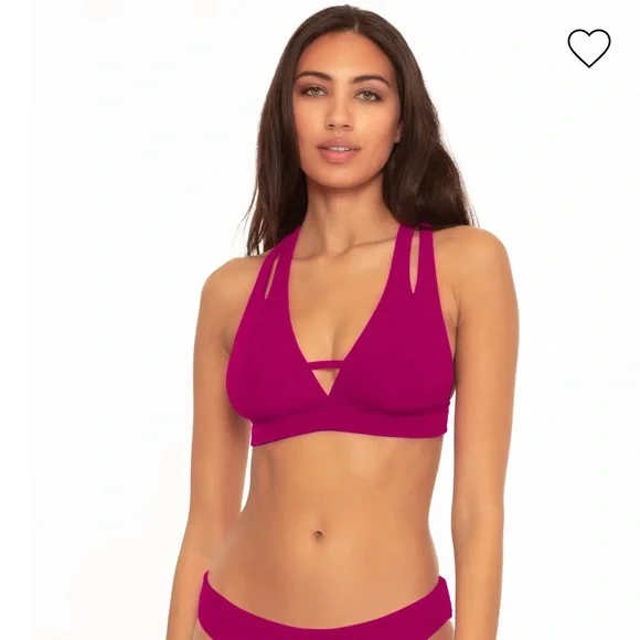 NWT BECCA BY REBECCA VIRTUE Elaine Bralette Bikini Top - Picture 3 of 8